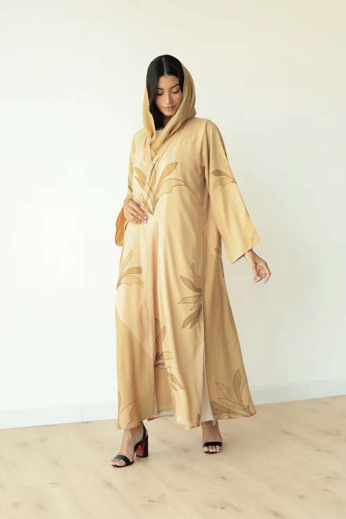 Basic Flowy Lace (Yellow Abaya)