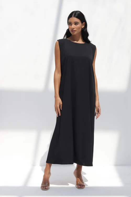 Basic Flowy Lace (Black Abaya)